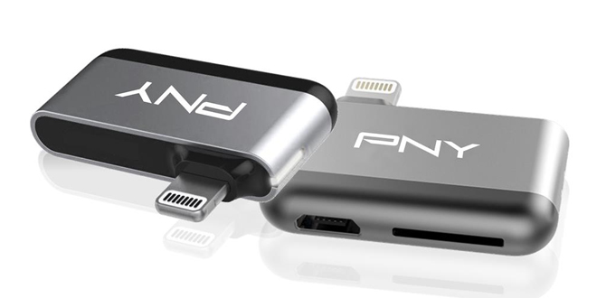 PNY Apple專用讀卡器 iPhone容量更見使！